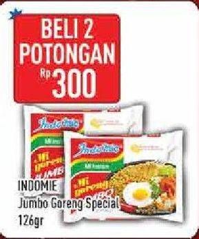 Promo Harga INDOMIE Mi Goreng Jumbo per 2 pcs 126 gr - Hypermart