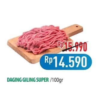 Promo Harga Daging Giling Sapi Super per 100 gr - Hypermart