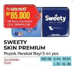 Promo Harga Sweety Skin Premium Popok Perekat Bayi  S44 44 pcs - Alfamart