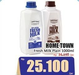 Promo Harga Hometown Fresh Milk Plain 1000 ml - Hari Hari