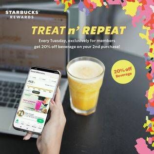 Promo Harga Treat n Repeat Every Tuesday  - Starbucks