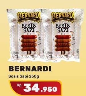 Promo Harga Bernardi Sosis Sapi 250 gr - Yogya