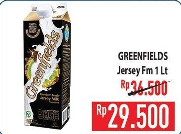 Promo Harga Greenfields Jersey Fresh Milk 1000 ml - Hypermart