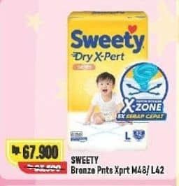 Promo Harga Sweety Bronze Pants Dry X-Pert M48, L42 42 pcs - Alfamart