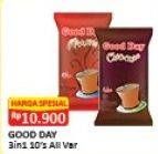 Promo Harga Good Day Instant Coffee 3 in 1 per 10 sachet - Alfamart