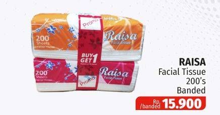Promo Harga RAISA Facial Tissue per 2 bag 200 sheet - Lotte Grosir