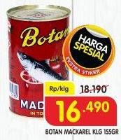 Promo Harga Botan Mackarel 155 gr - Superindo