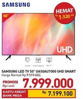 Promo Harga SAMSUNG UA50AU7000 UHD Smart TV  - Carrefour