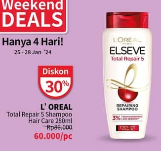 Promo Harga Loreal Elseve Shampoo Total Repair 5 280 ml - Guardian