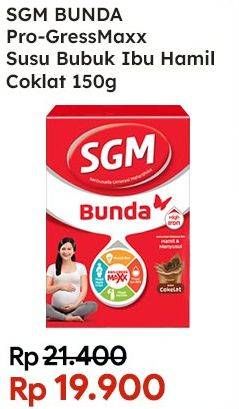 Promo Harga SGM Bunda Susu Ibu Hamil & Menyusui Cokelat 150 gr - Indomaret
