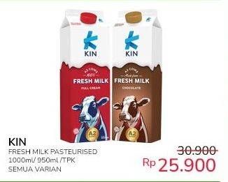 Promo Harga KIN Fresh Milk All Variants 950 ml - Indomaret