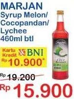 Promo Harga MARJAN Syrup Boudoin Cocopandan, Leci, Melon 460 ml - Indomaret