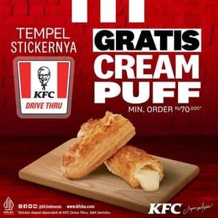 Promo Harga Gratis Cream Puff  - KFC