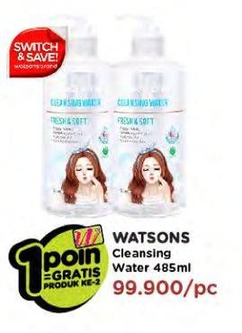 Promo Harga WATSONS Cleansing Water All Variants 485 ml - Watsons