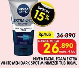 Promo Harga Nivea Men Facial Foam Dark Spot 100 ml - Superindo