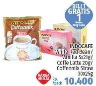 Promo Harga White Coffee Red Bean/Vanilla 5x21g / Coffee Latte 20g / Coffeemix Strawberry 30x25g  - LotteMart