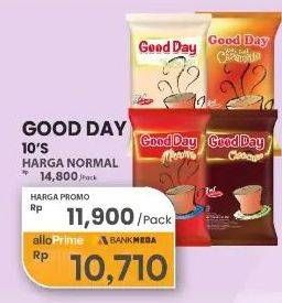 Promo Harga Good Day Instant Coffee 3 in 1 per 10 sachet 20 gr - Carrefour