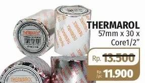 Promo Harga THERMAROL Therma Paper Roll 57mmx30mmx0.5"  - Lotte Grosir