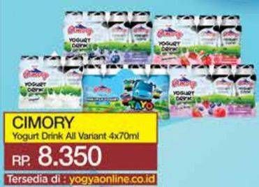 Promo Harga Cimory Mini Yogurt Drink All Variants per 4 pcs 70 ml - Yogya