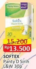 Promo Harga Softex Pantyliner Daun Sirih Longer And Wider 30 pcs - Alfamart