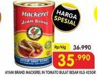 Promo Harga Ayam Brand Mackerel Tomato Bulat Besar 425 gr - Superindo