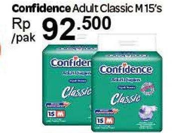 Promo Harga Confidence Adult Diapers Classic M15  - Carrefour