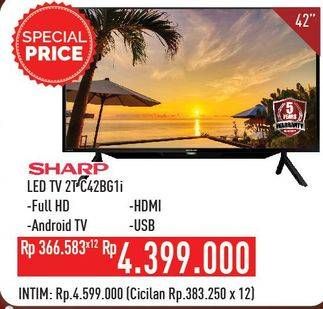 Promo Harga SHARP 2T-C42BG1i | Full HD Android TV 42"  - Hypermart