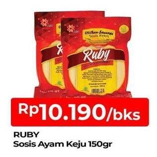 Promo Harga RUBY Sosis  Ayam Keju 150 gr - TIP TOP