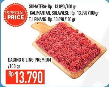 Promo Harga Daging Giling Sapi Premium per 100 gr - Hypermart