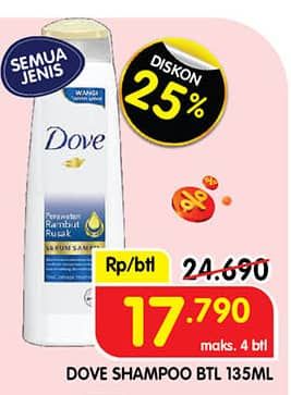 Promo Harga Dove Serum Sampo All Variants 135 ml - Superindo