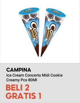 Promo Harga Campina Concerto Midi Cookie Creamy 80 ml - Indomaret