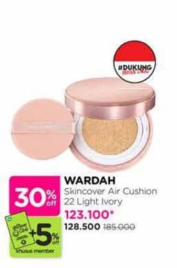 Promo Harga Wardah Instaperfect Skincover Air Cushion 22 Light Ivory 11 gr - Watsons