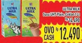 Promo Harga ULTRA MILK Susu UHT Plain, Coklat 1 ltr - Hypermart