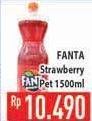 Promo Harga FANTA Minuman Soda Strawberry 1500 ml - Hypermart