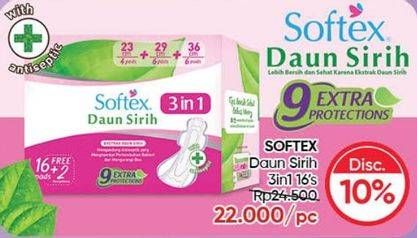 Promo Harga Softex Daun Sirih 3 In 1 18 pcs - Guardian
