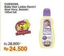 Promo Harga Cussons Baby Hair Lotion Candle Nut Celery, Coconut Oil Aloe Vera 100 ml - Indomaret