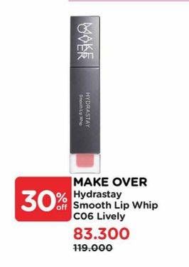 Promo Harga Make Over Hydrastay Smooth Lip Whip C06 Lively 6 gr - Watsons