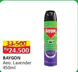 Promo Harga BAYGON Insektisida Spray Lavender 450 ml - Alfamart