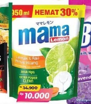 Promo Harga Mama Lemon Cairan Pencuci Piring Jeruk Nipis 950 ml - Alfamart