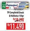 Promo Harga Pepsodent Pasta Gigi Complete 8 Actions Siwak Habbatussauda 190 gr - Hypermart