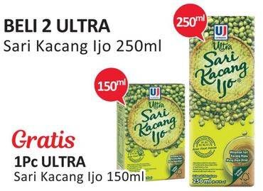 Promo Harga Ultra Sari Kacang Ijo 250 ml - Alfamidi