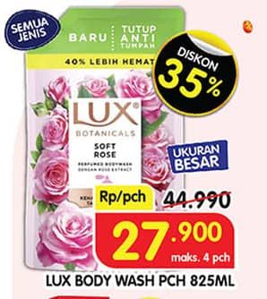 Promo Harga LUX Botanicals Body Wash All Variants 825 ml - Superindo