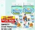 Promo Harga Sweety Silver Pants M30, L28 28 pcs - Alfamart