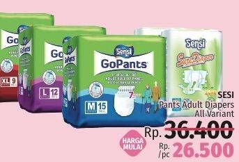 Promo Harga Sensi GoPants Adult Diapers All Variants  - LotteMart