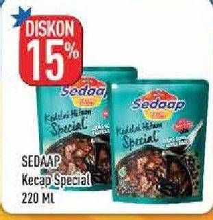 Promo Harga SEDAAP Kecap Manis Kedelai Hitam Special 220 ml - Hypermart