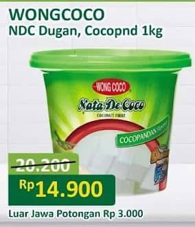 Promo Harga Wong Coco Nata De Coco/Dugan  - Alfamart