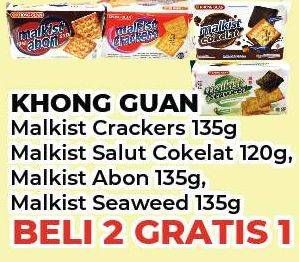 Promo Harga Khong Guan Malkist Seaweed, Abon Sapi, Crackers, Salut Cokelat 120 gr - Yogya