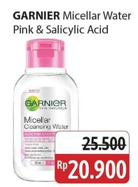 Promo Harga Garnier Micellar Water Pink, Salicylic BHA 50 ml - Alfamidi