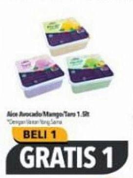Promo Harga Aice Ice Cream Box Alpukat, Mango, Taro 1500 ml - Carrefour