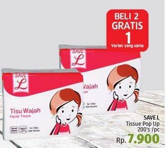 Promo Harga SAVE L Tisu Wajah 200 pcs - LotteMart